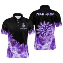 Fashion Darts Graphic Polo Shirts Trend Custom Name Team 3D Printed Sports T Shirts Personality Oversized Unisex Team Uniforms 2XL black