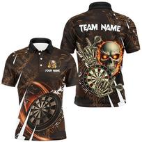 Fashion Darts Graphic Polo Shirts Trend Custom Name Team 3D Printed Sports T Shirts Personality Oversized Unisex Team Uniforms 5XL black