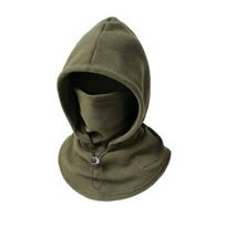 Thickened Winter Balaclava Hat Windproof Ear Protection Cap Integrated Hat Scarf  Outdoor Cycling Green/Type B black