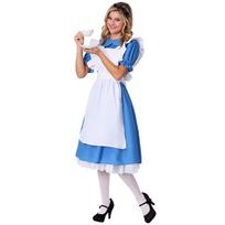 Halloween Party Dress Up Blue Maid Uniform COS Anime Costumes Alice in Wonderland Super Cute Maid Outfit Cosplay Dress M white