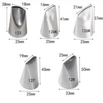 5Pcs #123#124K#126K#127#128 Rose Petals Stainless Steel Icing Piping Nozzles Fondant Cake Decorating Pastry Tips Tools Bakeware gray