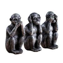 Resin Three Wise Monkeys Figurines Don't See Don't Hear Home Decor Crafts Don't Speak Creative Design Feng Shui Ornaments