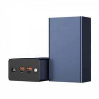 100W PD Power Bank Shell 40000mAh DIY Kit Laptop Phone 21700 8-Cell Fast Charge Navy Blue PCBA shell kit, PD100W, no battery