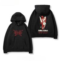 New Billie Eilish Hooded Sweatshirt for Both Men and Women, A Fleece American Casual and Versatile Outfit for Autumn and Winter L