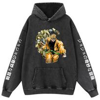 Retro Sendinto Grynos Medvilnės JOJO Keisti Nuotykiai Hoody Unisex XXS black