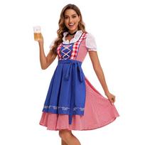 Bavariškas Oktoberfest Tradicinis Kostiumas Suknelė, S-5XL, Didelio Dydžio Retro Padavėjos Sijonas 4XL šviesiai žalios spalvos