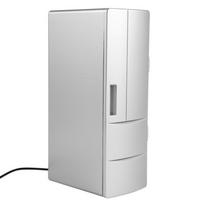 Refrigerator Mini Usb Fridge Freezer Cans Drink Beer Cooler Warmer Travel Refrigerator Icebox Car Office Use Portable gray