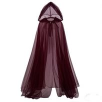 Polyester Red Riding Hood Fairy Tale Cosplay Costume Cape Witch Wizard Hooded Cloak  Kids/Adults Brownish Red black