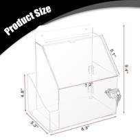 Acrylic Donation Box Lockable Ballot Organizer Suggestion Container Modern Design for Secure gryna