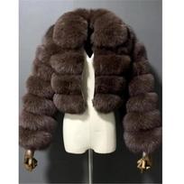 Women Short Lapel Faux Fur Coat Faux Fox Fur Long Sleeve Spliced Warm Furry Winter Jacket XXXL black
