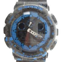 CASIO Quartz Digital Watch with G-SHOCK GA-100ST Calendar, Black, Men's (GY18 /MQ) black