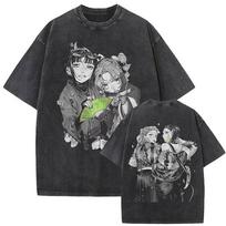 Anime Mergina, kurią ji domėjosi, visai nebuvo vaikinas Mitsuki Koga Vintage Išplauti Marškinėliai Vyrams Moterims Manga Harajuku Marškinėliai XL gray