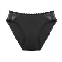 1Pcs Menstrual Briefs for Women Period Cycle Underwear Viscose Bamboo Cotton Panties 4-Layer Absorbent Leakproof Lady Lingerie 4XL juoda