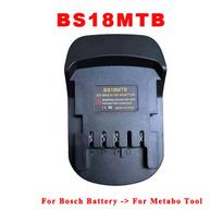ALASICKA Adapter MT18MTB DM18MTB BS18MTB for Makita/Dewalt/Milwaukee/Bosch 18V Li-ion Batteries Convert To for Metabo 18V Tools