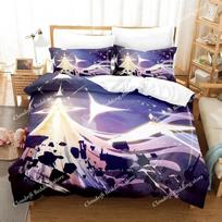 Game Sky Children Of The Light Bedding Set Cartoon Anime Set Adult Kid Bedroom Duvetcover Sets 3D Print Kawaii Beds026 70x133cm 2pcs gray