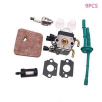 Carburetor Kit For Stihl HS45 FS55 Hedge Trimmer Zama C1Q-S169B C1Q-S186A/B Fuel Filter Oil Bubble Spark Plug Air Filter Parts Carburetors Jets 1 9PCS