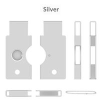 Metal Protective Case For Yubikey 5C Nfc Drop-Proof Security Key Cover Shell With Chain Durable Metal Housing For Travel Office A3 white