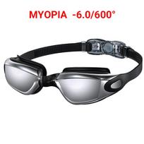 Optical Swimming Goggles Myopia Shortsighted Nearsighted Swim Goggles Leakproof Anti-Fog UV Protection Adult Men Women Youth2 BlackGray-6.0 black