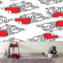 1 vnt. Keith Haring „Ascending1“ gobelenas, svetainės, miegamojo, biuro, vakarėlio dekoras, idealus šventinė dovana 100cmx150cm