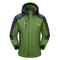 Outdoor Jacket for Men Hooded Windproof Jacket Windbreaker for Hiking,Fishing and Runing 2XL žalia
