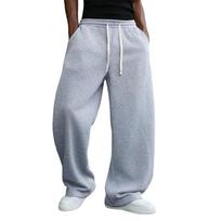 Vyriškos laisvos sportinės kelnės Laisvalaikio kelnės Elastingas juosmuo Sportinės Treniruotės Jogger Sweat Ruduo Žiema XL gray