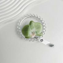 Acrylic Resin Retractable Badge Holder Durable Name Tag Badge ID Badge Reel  Work Certificate Style Q