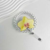 Acrylic Resin Retractable Badge Holder Durable Name Tag Badge ID Badge Reel  Work Certificate Style K