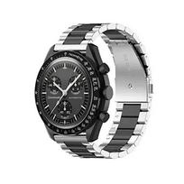 Stainless Steel Strap for Omega x Swatch joint MoonSwatch Band 20mm Metal Folding Buckle Wrist Bracelet Watch Accessories Silver 20mm gray