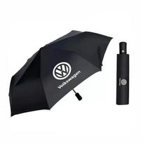 Automobilio logotipas 12 skėčio lazdelių Automatinis skėtis Atsparus UV spinduliams Apsauga nuo saulės VW GTI Polo Golf Passat Scirocco Jetta Beetle T-ROC Touareg CC black