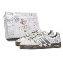 Adidas VL COURT 2.0 Flower Creek Cushioning Abrasion Resistant Cushioning, Wear Resistant Low top Skateboard Shoes HQ1802(TeamM-S-BOX) 44⅔ white