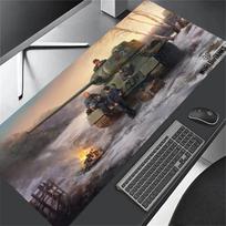 World of Tanks XXL Large Gaming Mouse Pad Black Desk Mat Non-Slip Keyboard Mousepad Stitched Edge Computer Office Table Cushion 350X600X2MM