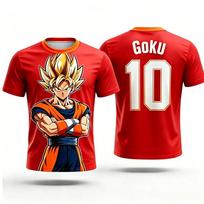 New Anime Dragon Ball T Shirt Super Saiyan Blue Goku Blue Lightning 3D Full Print Unisex Fan Casual Street Tshirt XS red
