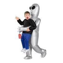 Pripučiamas ateivio kostiumas suaugusiems ir vaikams Helovino vakarėliui Smagus aprėpalas Cosplay kostiumas Adult 150-190cm gray