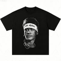 Neymar American Football Star Print Cotton Shortsleeved T Shirt Unisex Unisex Clothing Athleisure Print Fashion Oversize Casual Tee M white