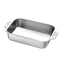 Lieve Rectangular Stainless Steel Roasting and Steaming Pan gray