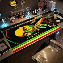 Bob Marley Large Mouse Pad Desk Mat Desktop Mouse Pad Non-Slip Rubber Bottom Perfect Gift for Gamers 30cmx60cm