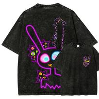 The Amazing Digital Circus Washed T-shirt 2026 New Model personality Clothes shirt Year round clothing Retro Fashion Vintage Loose gift high quality XXXL black