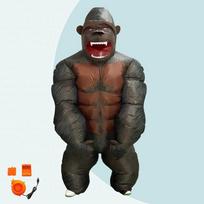 Inflatable Dinosaur Costume Halloween Party Adult Cartoon Mascot Outfit Crocodile Theme Performance Suit Golden Warrior Adult 150-190cm brown
