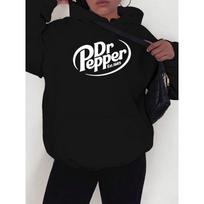 Dr Pepper Moteriškas estetiškas džemperis su gobtuvu - Europos dydis, Pavasaris/Ruduo S white