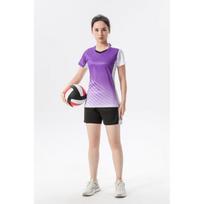 Quick-Dry Volleyball Jersey Set Women Men Team Sport Training Athletic Wear 3XL purple