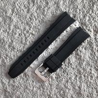 Arc End FKM Rubber Watch Strap 20mm 21mm 22mm Quick Release Woven Pattern Rubber Watch Band for Seiko for Rolex Wrist Bracelet 20mm juoda