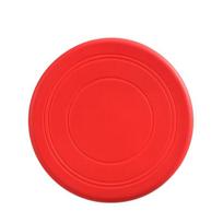Durable Chewable Pet Training Frisbee Toy Tear Resistant Soft Rubber Flying Disc For Dogs Exercise Play Fetch Training Supplies raudona