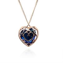 Legend of Zelda Hollow Heart Crystal Necklace & Keychain - Anime COS Cartoon Ornament beige