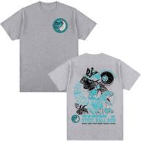 Anime Jojo Bizarre Adventure T-shirt STEEL BALL RUN Diego Brando Manga Graphic T-shirts Men Women Cotton Casual Tshirt L gray