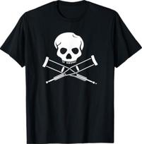 Jackass kaukolė ir kryžmai logotipas marškinėliai M black