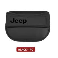 For Jeep Leather Car Seat Gap Filler Console Side Crevice Storage Box Compass Renegade Cherokee Wrangler JK Patriot Liberty black