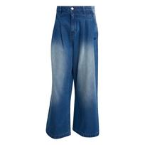 ADIDAS ORIGINALS Džinsai su kantu 'JEANS MID-RISE WIDE' tamsiai (džinso) mėlyna