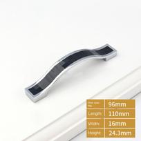 1/2pcs Nordic Rhinestone Crystal Drawer Zinc Alloy Door Pull Handles  for Drawer Cupboard 1PC Black-96MM