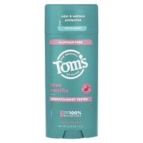 Tom's of Maine, Dezodorantas be aliuminio, Rožių ir vanilės kvapo, 3,25 oz (92 g) blue