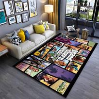 Grand Theft Auto V Rug Design Non-slip rug suitable for living room and bedroom sofas. 80x120cm( 31x47in) gray